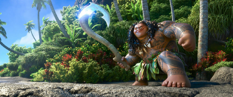 Maui and his magic fish hook.